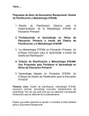 Diseño de planificación y metodología STEAM