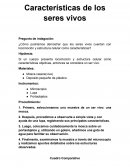 Características de los seres vivos