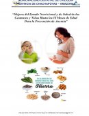 Mejora del estado nutricional y de salud de las gestantes y niños hasta los 12 meses de edad para la prevención de anemia