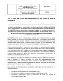 Resumen lecturas, metodología de la investigación. Draft Text of the Recommendation on the Ethics of Artificial Intelligence