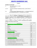 Requerimientos de insumos y materiales para la ejecucion en obra