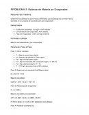 Problema 3: Balance de materia en evaporador