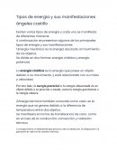 Tipos de energía y sus manifestaciones Ángeles Castillo