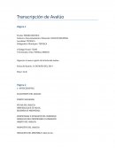 Transcripción de Avalúo