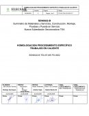 Homologacion procedimiento específico trabajos en caliente