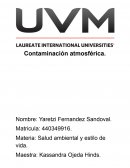 Contaminación atmosférica. Salud ambiental y estilo de vida
