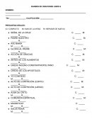 Examen de oraciones libro 6