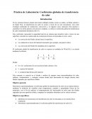 Práctica de laboratorio: Coeficientes globales de transferencia de calor