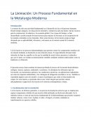 Uso de la lixiviación. Innovaciones y tendencias futuras