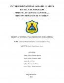 Evaluacion de teoria economica. Asimetría, Mercado monopólico y externalidades en Conga