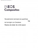 Revestimiento laminado de superficies de hormigón con Derakane