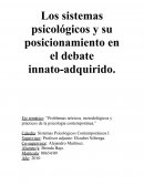 Sistemas psicológicos contemporáneos