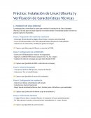 Práctica: instalación de Linux (Ubuntu) y verificación de características técnicas