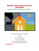 Energía en los procesos de la vida diaria