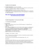 Variables de la investigación