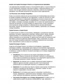 Gestión del capital psicológico positivo en organizaciones saludables