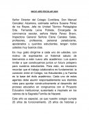 Libreto Inicio año escolar