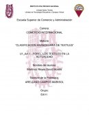 Clasificacion arancelaria de textiles