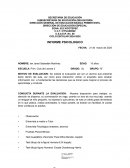 Ciclo escolar 2024-2025. informe psicologico