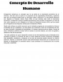 Concepto de desarrollo humano