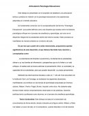 Articulación psicología educacional