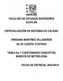 Cuestionario Conceptos básicos de metrología