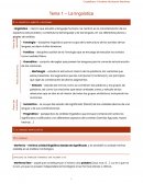 Apuntes castellano Lingüística