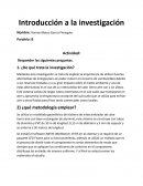 Introduccion a la investigacion. La importancia de utilizar fuentes alternativas de energía