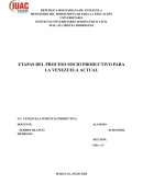 Etapas del proceso socio productivo para la Venezuela actual