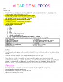 Organizacion altar de muertos