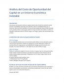 Análisis del costo de oportunidad del capital en un entorno económico inestable