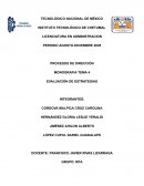 Monografia procesos de direccion Evaluación de estrategias