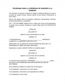 Programa para la Ceremonia de Honores a la Bandera