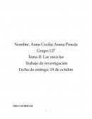 Trabajo de investigación II Las mezclas