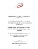 Elaboración de una crema dérmica a base de aceite esencial de Origanum vulgare