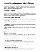 Líneas normalizadas en dibujo técnico