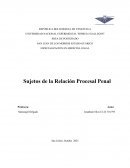 Sujetos de la relacion procesal penal