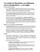 La duda en Descartes y su diferencia con el escepticismo — y el cogito