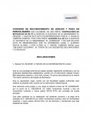 Reconocimiento y pago en parcialidades