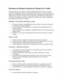 Resumen de riesgos financieros: riesgos de crédito