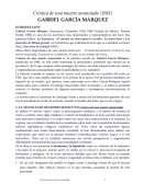 Crónica de una muerte anunciada (1981) Gabriel García Márquez