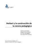 Herbart y la construcción de la ciencia pedagógica
