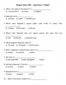 Bilingual week 2025 - Questionary “Tangled”