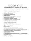 Examen UD4 – Comercio Internacional: El arancel en aduanas