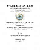 Control interno en almacen en el stock de mercaderias, Ferreteria Eimy Steve E.I.R.L.