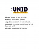 Redacción de 10 Hipótesis