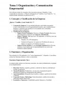 Organización y comunicación empresarial. "Castilla y León Vende S.L."