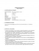 Informe psicopedagógico. Descripción de la conducta observada