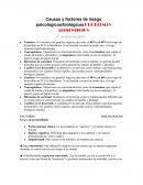 Factores de riesgo en los trastornos alimenticios