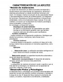 Caracterización de la adultez